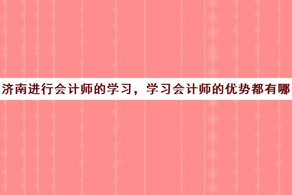 济南进行会计师的学习，学习会计师的优势都有哪些？(会计师的含金量怎么样)