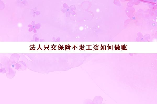 法人只交保险不发工资如何做账(公司法人只交社保不开工资怎么做账)