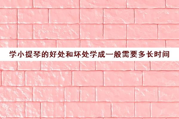 学小提琴的好处和坏处学成一般需要多长时间(学小提琴需要多久时间)