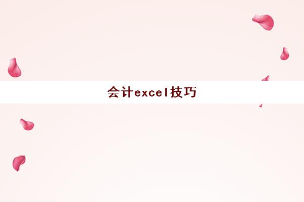 会计excel技巧(会计exelce表格怎么样做)