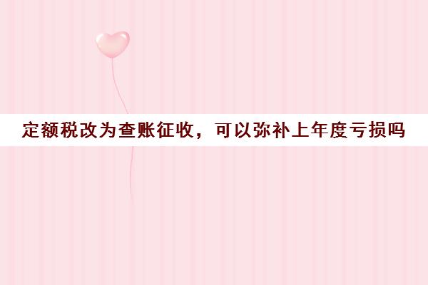 定额税改为查账征收，可以弥补上年度亏损吗(定额税改为查账征收,可以弥补上年度亏损吗为什么)