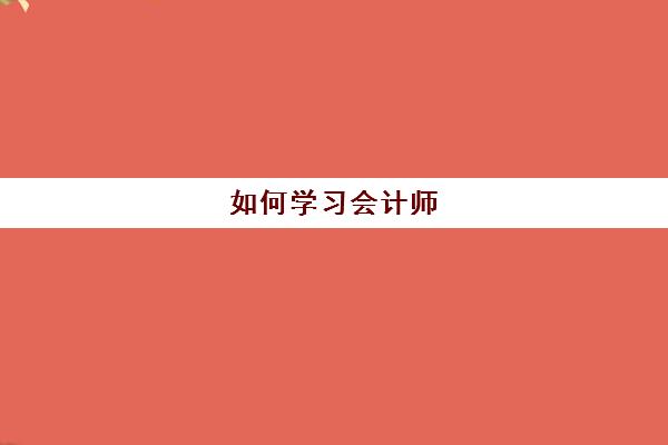 如何学习会计师(如何学会计学)