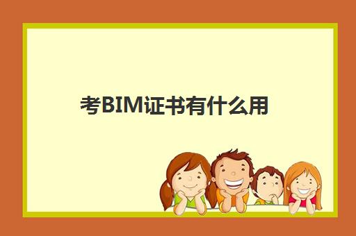 考BIM证书有什么用,BIM有价值吗