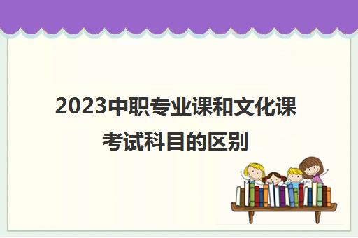 2023中职专业课和文化课考试科目的区别(中职教师资格证考试科目)