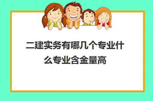 二建实务有哪几个专业什么专业含金量高