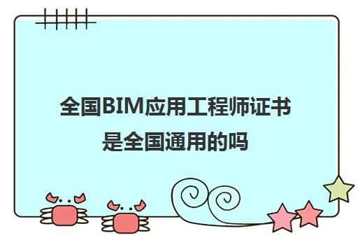 全国BIM应用工程师证书是全国通用的吗(BIM应用工程师证书是全国通用的吗)