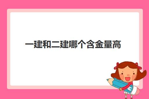 一建和二建哪个含金量高 一建和二建能同时使用吗