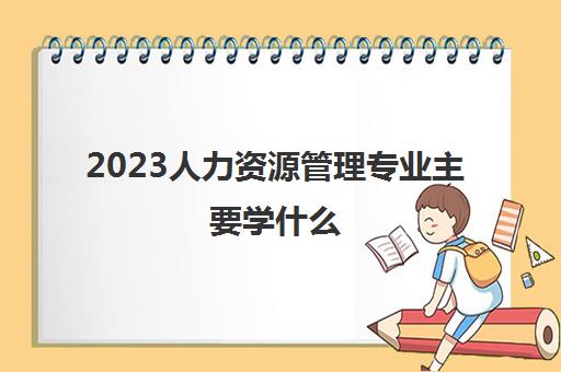 2023人力资源管理专业主要学什么(人力资源管理就业方向)