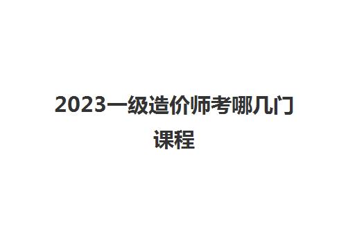 2023一级造价师考哪几门课程(2023年湖南一级造价师报考条件要求)