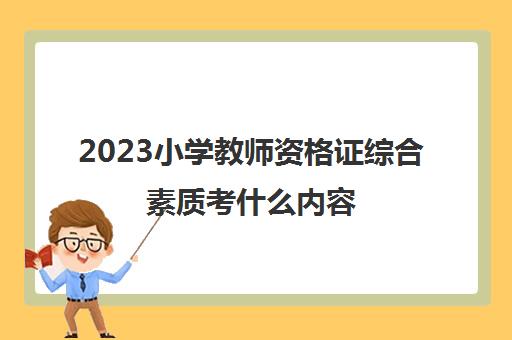 2023小学教师资格证综合素质考什么内容(小学教师资格证综合素质考试内容及分值)