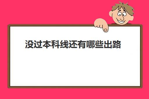 没过本科线还有哪些出路(没过本科线有可能被本科录取吗)