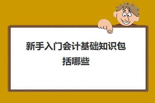 新手入门会计基础知识包括哪些(会计入门零基础知识资料)