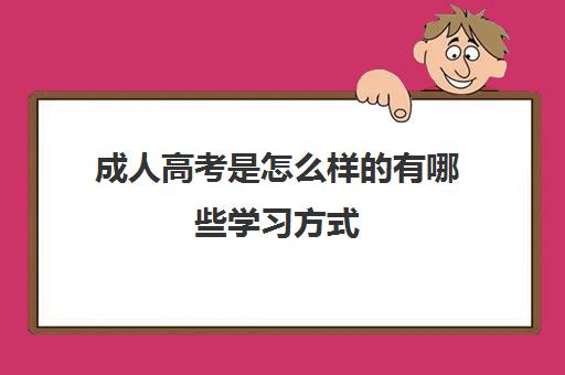 成人高考是怎么样的有哪些学习方式(成人高考的几种方式)