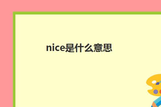 nice是什么意思(rice是什么意思)