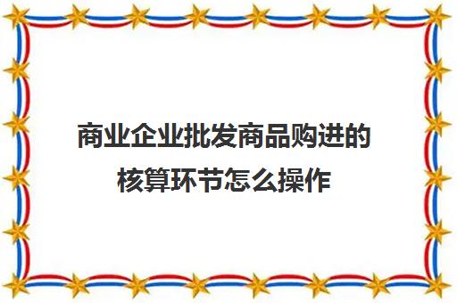 商业企业批发商品购进的核算环节怎么操作(商业批发企业会计核算)