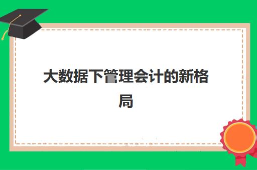 大数据下管理会计的新格局(大数据对管理会计发展的影响分析)