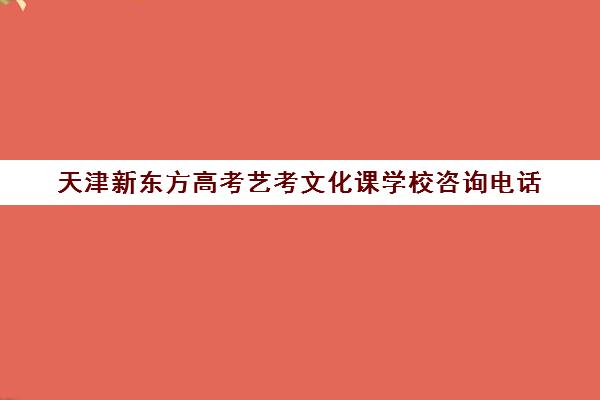 天津新东方高考艺考文化课学校咨询电话(天津最大的艺考培训机构)