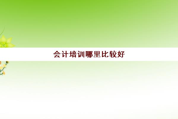 会计培训哪里比较好(初级会计一般工资多少)