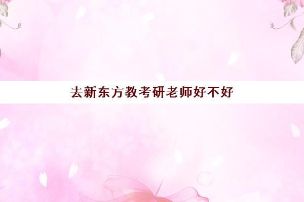 去新东方教考研老师好不好(考研英语老师推荐)