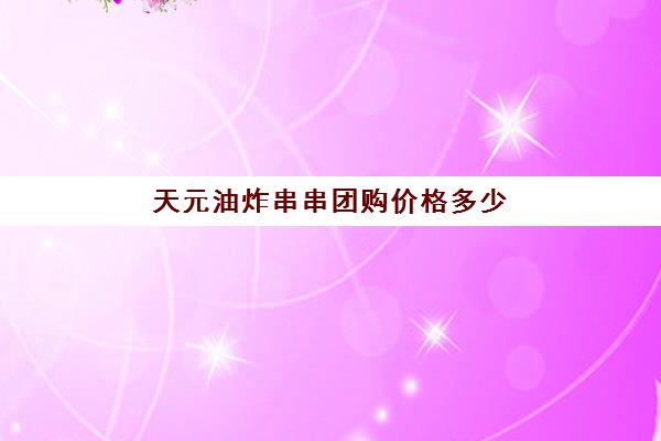 天元油炸串串团购价格多少(炸串价目表2023)