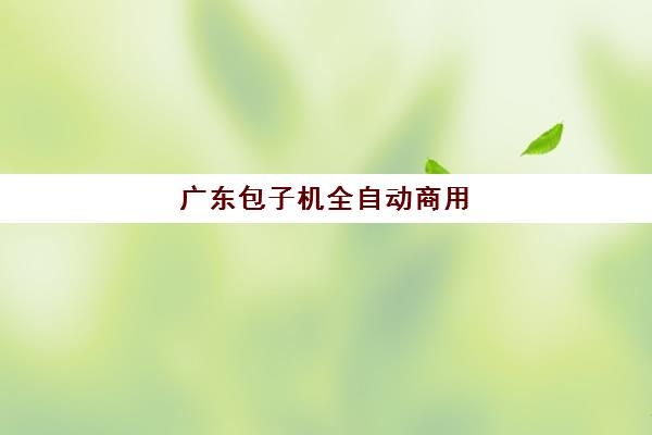 广东包子机全自动商用(包子机到底值得买)