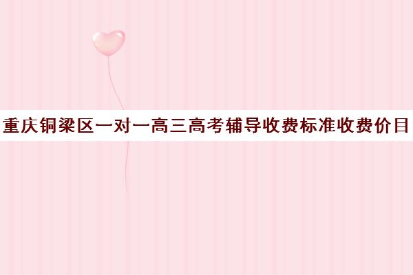 重庆铜梁区一对一高三高考辅导收费标准收费价目表(重庆市高中学费收费标准)