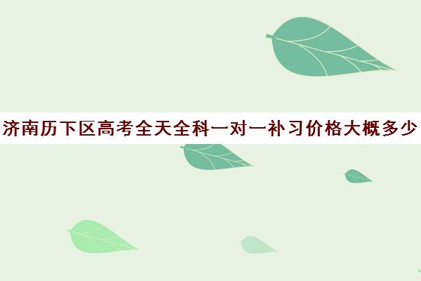 济南历下区高考全天全科一对一补习价格大概多少钱