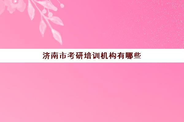 济南市考研培训机构有哪些(济南研硕教育培训学校)