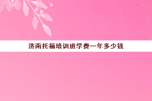 济南托福培训班学费一年多少钱(托福培训班费用)