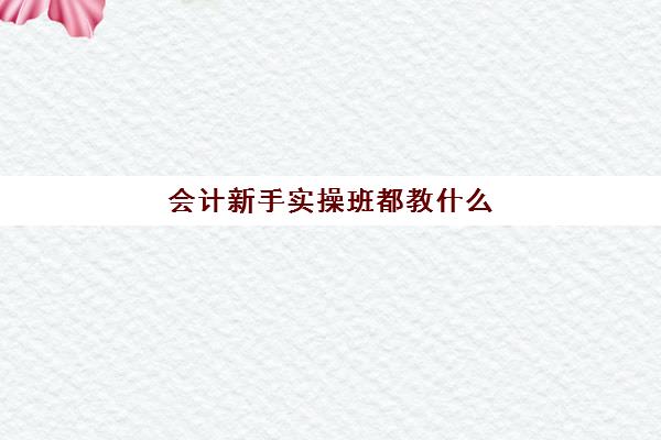 会计新手实操班都教什么(会计建账的基本程序的六个步骤)