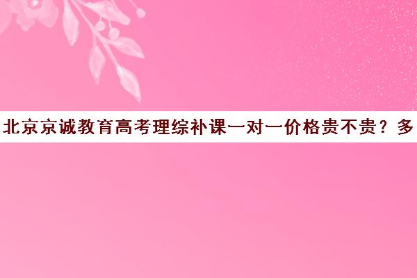 北京京诚教育高考理综补课一对一价格贵不贵？多少钱一年(高考一对一辅导机构哪个好)