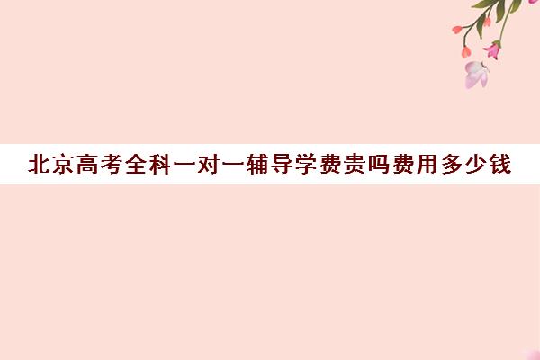 北京高考全科一对一辅导学费贵吗费用多少钱(北京高考复读多少钱)