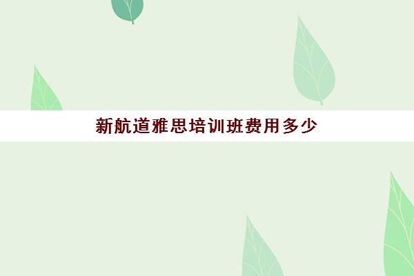 新航道雅思培训班费用多少(新航道雅思培训学校)