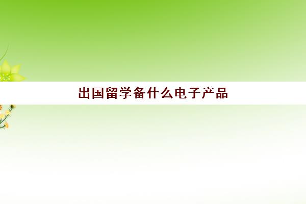 出国留学备什么电子产品(留学需要提供什么资料)