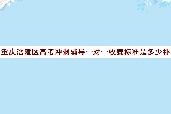 重庆涪陵区高考冲刺辅导一对一收费标准是多少补课多少钱一小时(小学一对一辅导收费)