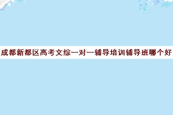 成都新都区高考文综一对一辅导培训辅导班哪个好(成都高三补课机构排名榜)