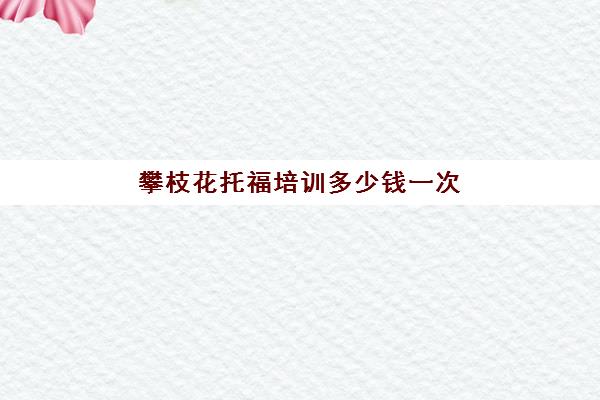 攀枝花托福培训多少钱一次(学托福一般多少钱)