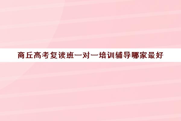 商丘高考复读班一对一培训辅导哪家最好(商丘高中一对一补课的价格)