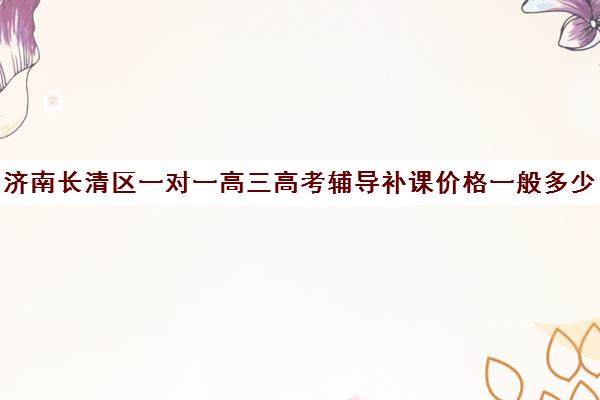 济南长清区一对一高三高考辅导补课价格一般多少钱(高三补课有必要吗)