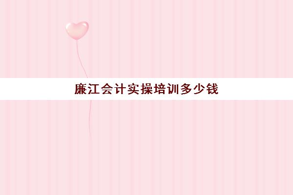 廉江会计实操培训多少钱(会计实账培训有必要去吗)