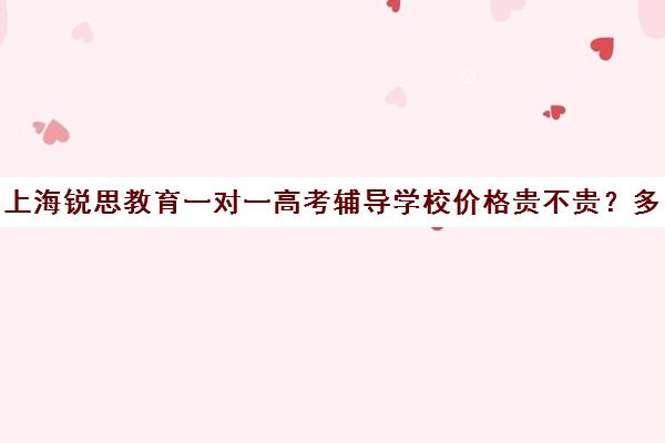 上海锐思教育一对一高考辅导学校价格贵不贵？多少钱一年（锐思教育官网）