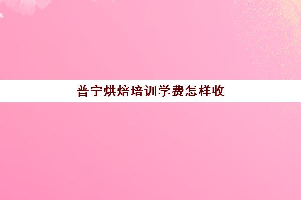 普宁烘焙培训学费怎样收(惠州烘焙培训学校)