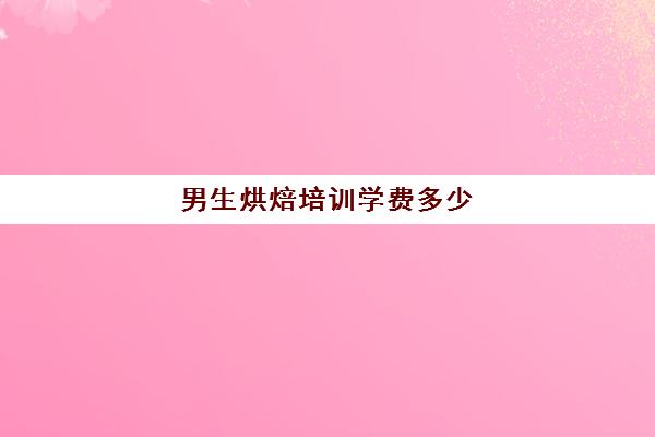 男生烘焙培训学费多少(正规学烘焙学费价格表)