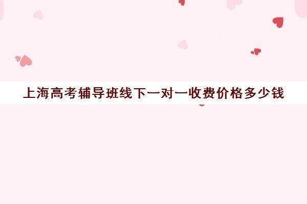 上海高考辅导班线下一对一收费价格多少钱(10个人一班辅导班收费)