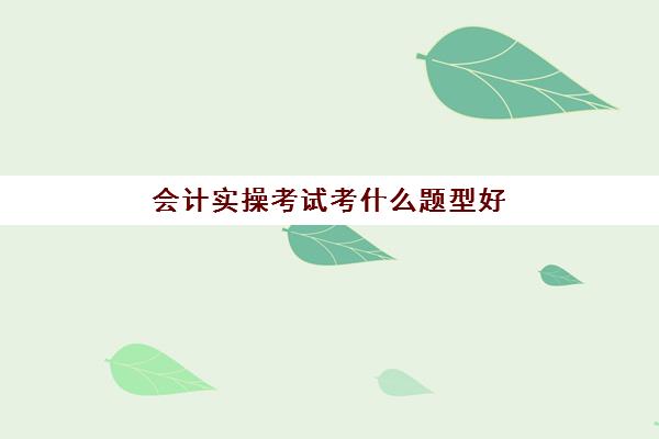 会计实操考试考什么题型好(会计考什么)