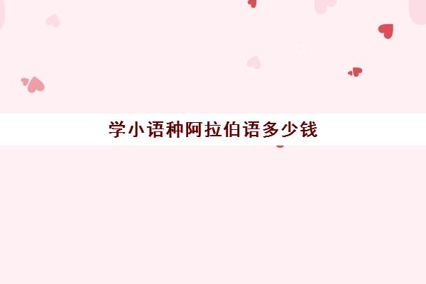 学小语种阿拉伯语多少钱(西班牙语陪同翻译一天多少钱)