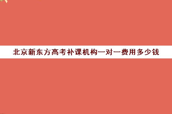 北京新东方高考补课机构一对一费用多少钱（新东方全日制高考班收费）