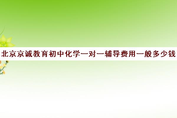 北京京诚教育初中化学一对一辅导费用一般多少钱（正规的初中补课机构）