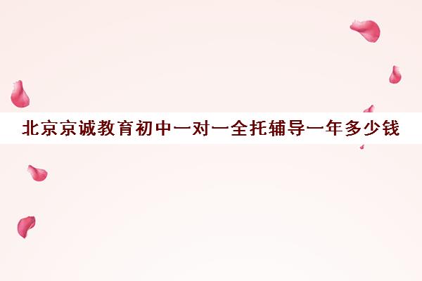 北京京诚教育初中一对一全托辅导一年多少钱（全托辅导班收费标准）