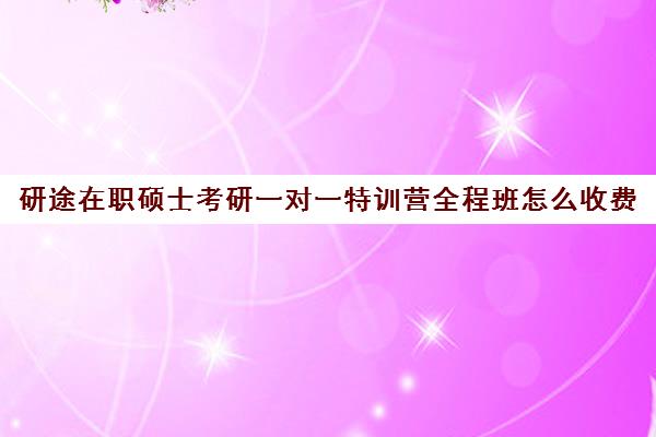 研途在职硕士考研一对一特训营全程班怎么收费（在职考研靠谱培训班）